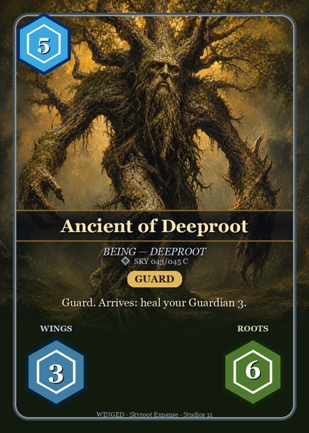 WINGED Karte Ancient of Deeproot — Deeproot
