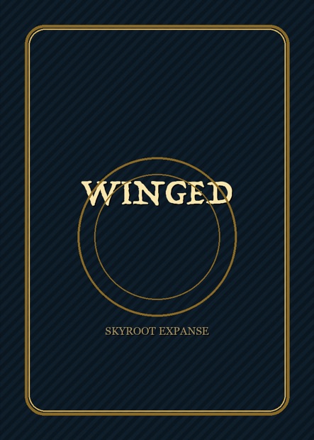 Die Rückseite einer WINGED Spielkarte