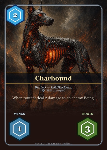 WINGED Karte Charhound — Ember