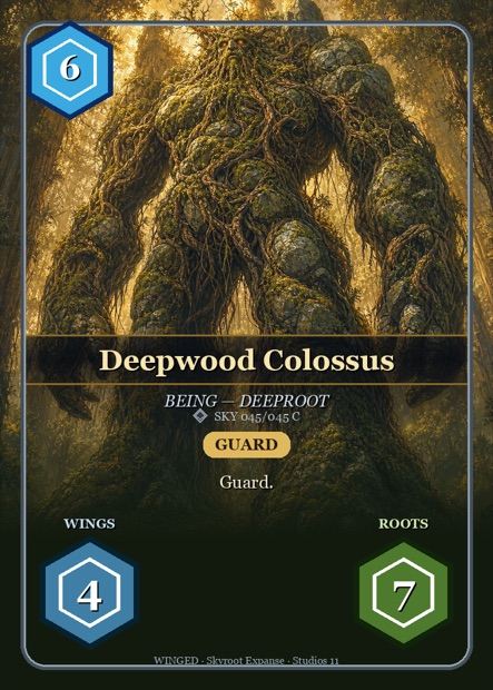 WINGED Karte Deepwood Colossus — Deeproot
