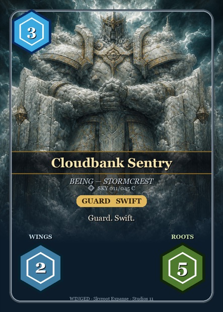 WINGED Karte Cloudbank Sentry — Stormcrest, mit Wache