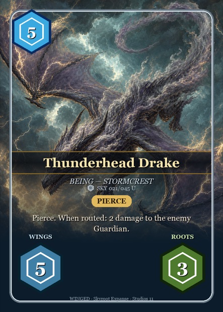 WINGED Karte Thunderhead Drake — Stormcrest