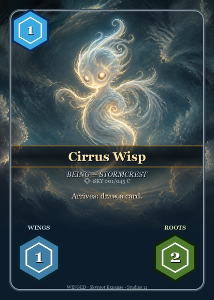 WINGED Karte Cirrus Wisp — Stormcrest
